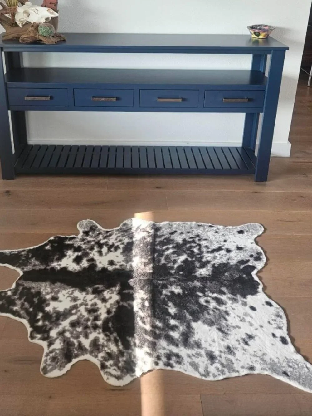 Faux Cowhide Cow Print Rug